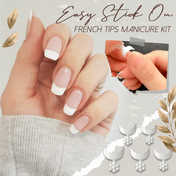 Easy Stick On French Tips Manicure Kit